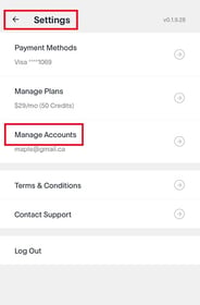 Claim studio  accounts in mobile