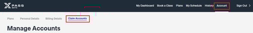 Claim studio accounts on website
